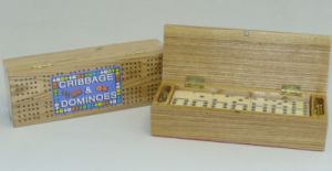 Cribbage Box with Dominoes #0028